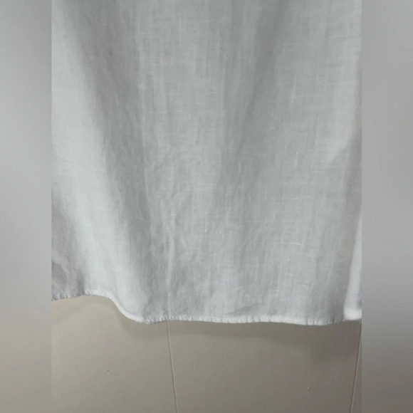 Laju 100% Linen Off The Shoulder Sheer White Blouse Top Women’s Size XS - Picture 9 of 15